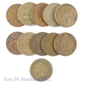 1857 - 1862 USA Flying Eagle & Indian Hd Cents, 11