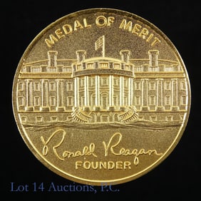 1980s USA Gold Reagan Task Force Merit Medal in OP
