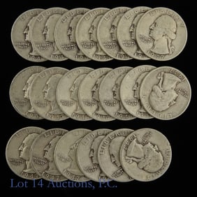 1947 USA 90%-Silver Washington 25c (20)