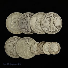 Various USA 90%-Silver Coins (10)