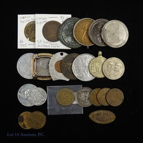 Various USA & World Coins, Tokens & Medals (20+)
