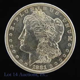 1881-S USA Silver Morgan Dollar - Luster