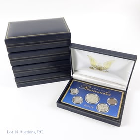 1945 - 1949 USA 90%-Silver AHS 5-Coin Year Sets, 5