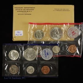 1961 (P) USA Silver 10-Coin Mint Set in OGP