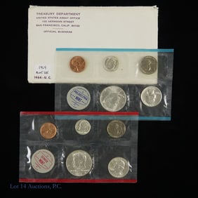 1964 (P) USA Silver 10-Coin Mint Set in OGP
