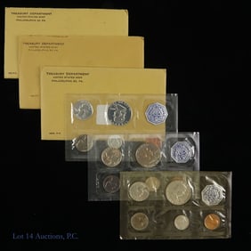 1961 - 1963 USA 90%-Silv. 5-Coin Proof Sets OGP, 3