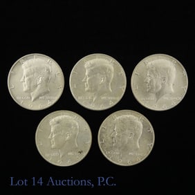 1964 (P) USA 90%-Silver Kennedy 50c, 5