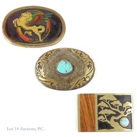 Vintage 1970s Belt Buckles (Silver, Brass, & More)