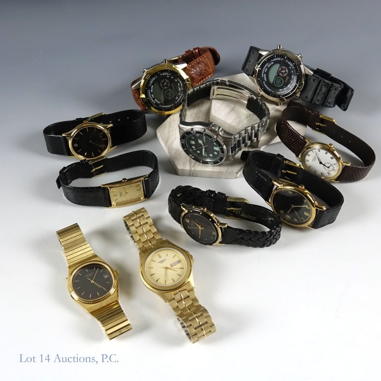 Caravelle By Bulova Men's Watches NOS (10): Ten (10) various Caravelle By Bulova men's watches. Watches were sales representative samples and have never been worn, but do not include boxes or paperwork. See photos for details.