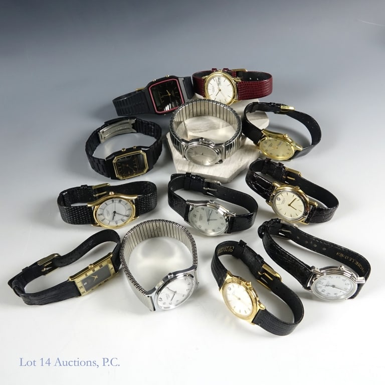 Caravelle By Bulova Men's Watches NOS (12): Twelve (12) various Caravelle By Bulova men's watches. Watches were sales representative samples and have never been worn, but do not include boxes or paperwork. See photos for details.