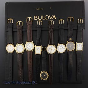Bulova Men's Watches on Leather Bands NOS (9)