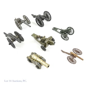 7 Miniature Die Cast Cannons