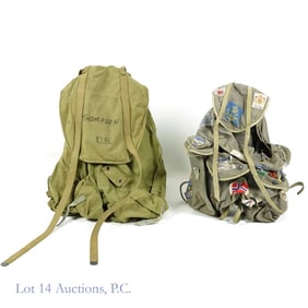 Older Rucksacks (2) With Metal Frames