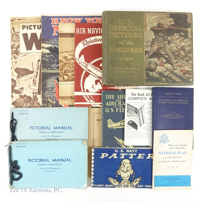 WWI/II Military Manuals, Newspapers, Pictures (14) (1 of 3)