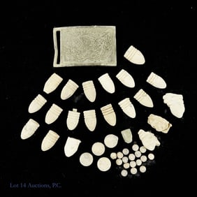 Civil War Union Officers Belt Buckle & Bullets