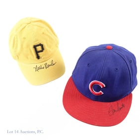 Ron Santo & Nellie Briles Signed Baseball Caps