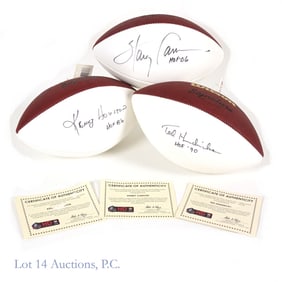 Hendricks, Houston, Carson HOF Sgnd Footballs COA