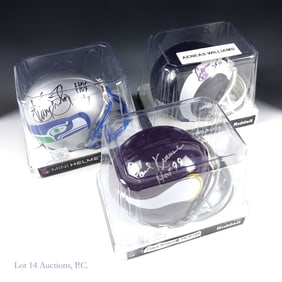 Mini Helmets, HOF Sgd Williams, Easley, Krause COA