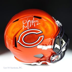 D.J. Moore Signed FS Replica Bears Helmet Beckett COA