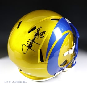 Jack Youngblood Signed Rams FS Replica Helmet COA