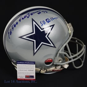 Ed Too Tall Jones Authentic Cowboys FS Helmet, PSA