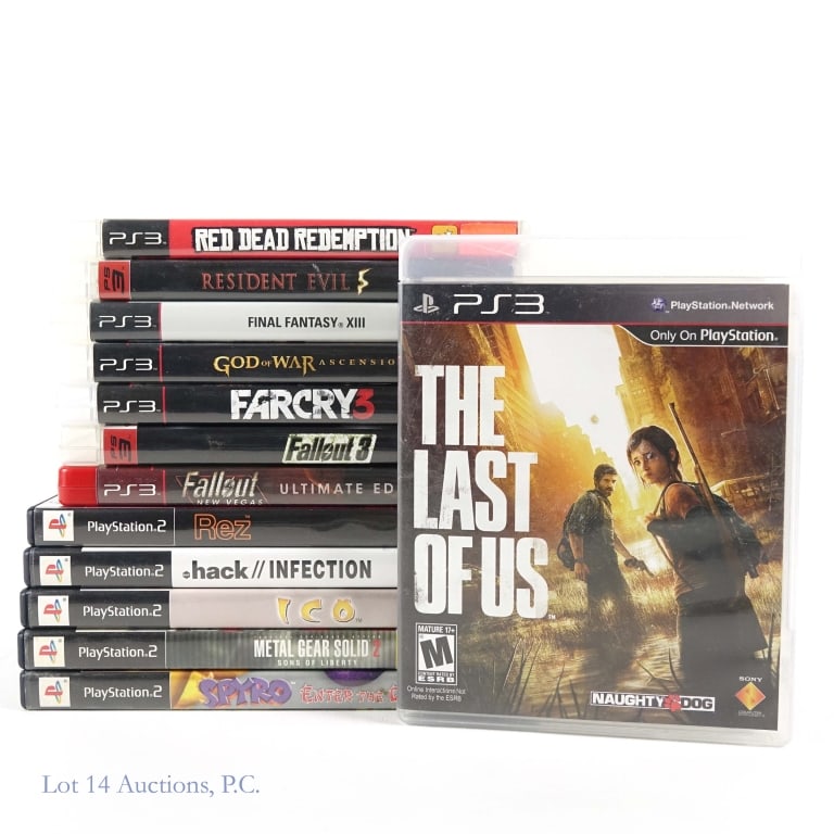PlayStation 2 PS2 & PlayStation 3 PS3 Games (13): Five (5) Sony PlayStation 2 PS2 games - Spyro Enter The Dragonfly, Metal Gear Solid 2, Ico, .hack//infection and Rez ****** Eight (8) Sony PlayStation 3 PS3 games - Fallout New Vegas LE, Fallout 3, Fa