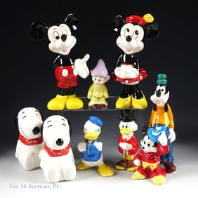 Vintage Disney Porcelain Figures (+2 Snoopy)