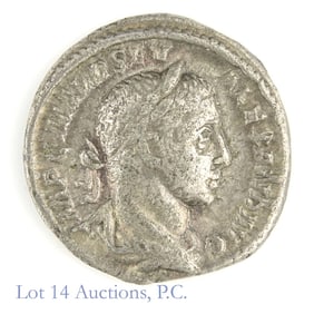 227 Roman Severus Alexander Denarius (VF)