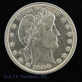 1900 (P) USA Silver Barber 25c (BU)