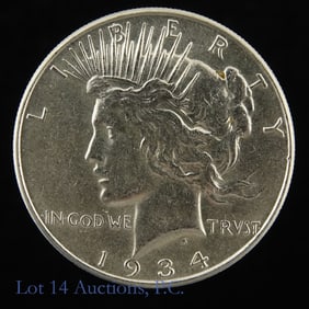 1934 (P) USA Silver Peace Dollar (CH BU)