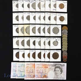 Great Britain Currencies, Silver, Clad Coins (55+)