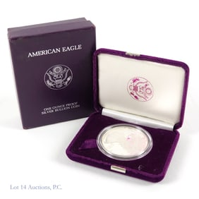 1986-S American Silver Eagle Proof $1 in OGP