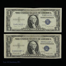 1935 USA $1 Silver Certificates - Blue Shield (2)