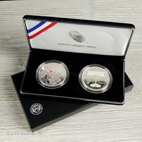 2018 USA 90%-Silver WW1 $1 & Medal Set in OGP