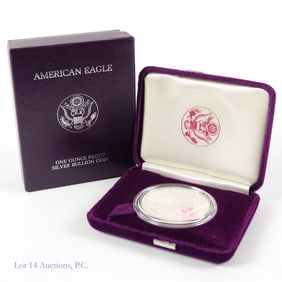 1987-S American Silver Eagle Proof $1 in OGP