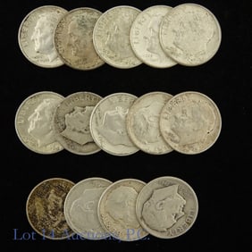 USA +1 Ozt. 90%-Silver Roosevelt Dimes (14)