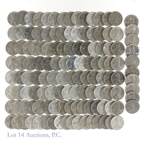 1943 USA Lincoln Steel Wheat Cents (+125)