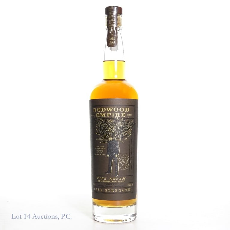 Redwood Empire Pipe Dream Cask Strength Bourbon: Redwood Empire Pipe Dream Cask Strength Bourbon, 115.8 Proof, 750 ml, Aged: at least 4 years,