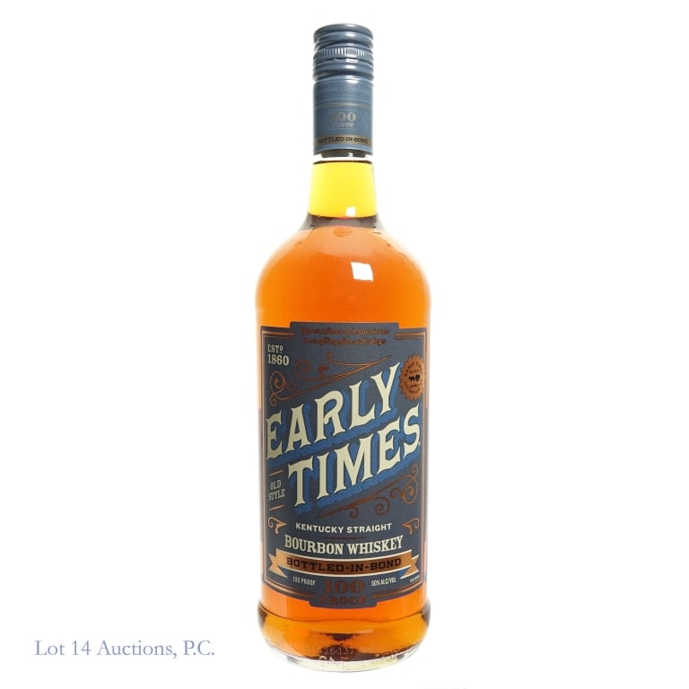 Early Times Old Style Bottled - In - Bond Bourbon: Early Times Old Style Bottled - In - Bond Kentucky Straight Bourbon Whiskey, 100 Proof, 1 (one) Liter. Etch:L242911516:131.