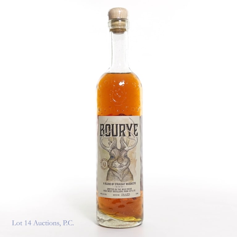 Bourye Whiskey (Limited Sighting - Batch 25A23): Bourye blend of straight whiskeys. Batch No. 25A28. 46% ABV (92 proof). 750 ml. High West Distillery.