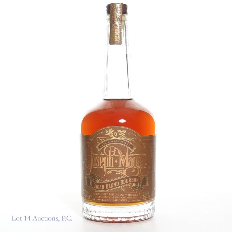 Joseph Magnus Cigar Blend Bourbon (Batch 358): Joseph Magnus Cigar Blend Bourbon, 57.1% ABV, 750 ml, Batch #358, Bottle #208.