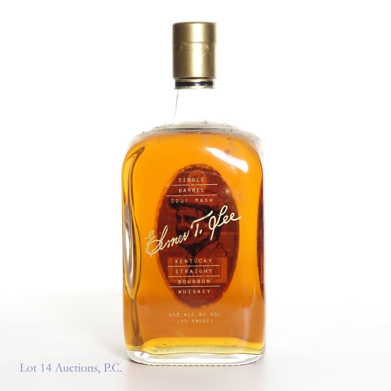 Elmer T. Lee Single Barrel Bourbon 2017: Elmer T. Lee 2017 single barrel sour mash Kentucky straight bourbon whiskey. 90 Proof. 750ml.
