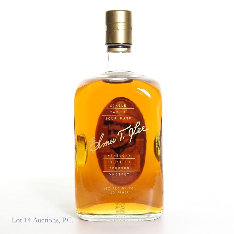 Elmer T. Lee Single Barrel Bourbon 2015: Elmer T. Lee 2015 single barrel sour mash Kentucky straight bourbon whiskey. 90 Proof. 750ml. Etch: B1505415:52K.