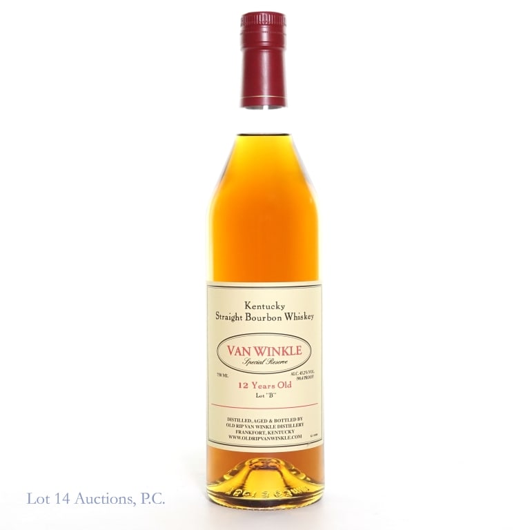 Van Winkle Special Reserve 12 Yr Bourbon Lot B: Van Winkle Special Reserve Kentucky Straight Bourbon Whiskey. 12 Years Old. Lot B. 90.4 Proof. 750ml. Etch: L21222 01 07:42D.