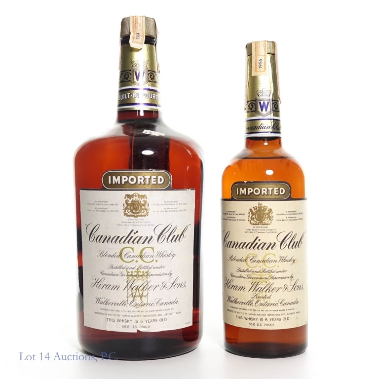 Canadian Club 1956 4/5Qt & 1974 1.75L Jug (1 of 4)