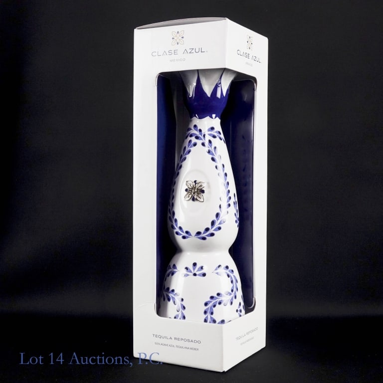 Clase Azul Reposado Tequila: Clase Azul Reposado Tequila, 80 Proof, 750 ml. Original box included.