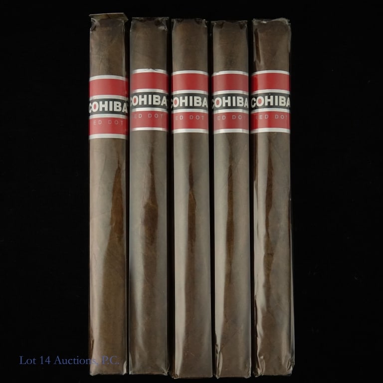 Cohiba Red Dot Churchill Cigars (5 Pack): 5 individual Cohiba Red Dot Churchill Cigars, 7" x 49 ring.