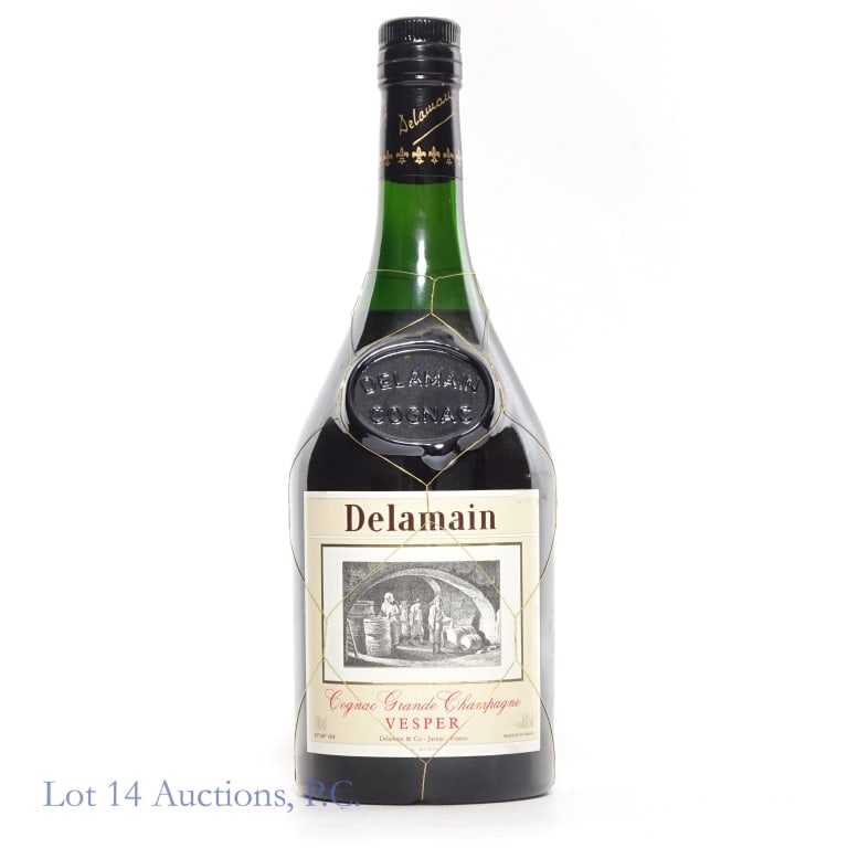 Delamain Vesper Cognac Grande Champagne: Delamain Vesper Cognac Grande Champagne. 40% ABV (80 Proof). 750ml. Per consigner, all bottles were stored horizontally in a temperature controlled cellar.