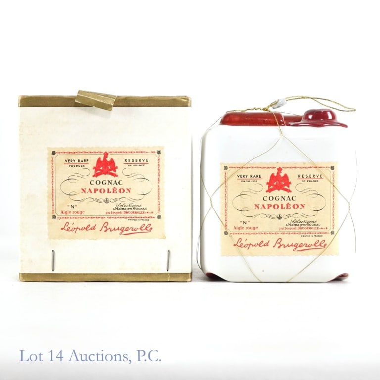 Vintage Leopold Brugerolle Cognac Ceramic Decanter (1 of 4)