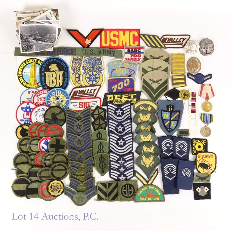 Uncle's Shoe Box Of Military Patches & Hat Badges (1 of 9)
